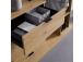 Esikumööbel NOVA 145x40xH137cm, tamm/must