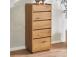 Kummut SACHA 50x40xH109cm, tammedekooriga melamiin