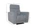 Tugitool BOSCO elektriline recliner 99x94xH102cm, sinakashall