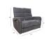 Diivan BOWERS 2-kohaline elektriline recliner 135x98xH109cm, sinakashall