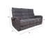 Diivan BOWERS 3-kohaline elektriline recliner 187x98xH109cm, sinakashall