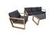 Aiamööblikomplekt DUISBURG laud, diivan ja 2 tugitoolid