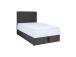 Kontinentaalvoodi LEVI 90x200cm, madratsiga, tumehall, 93x210xH114,5cm