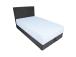 Kontinentaalvoodi LEVI 90x200cm, madratsiga, tumehall, 93x210xH114,5cm