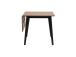 Söögilaud ROXBY, 80/120x80xH76cm, tamm/must, pikendatav, lauaplaat: naturaalse tamme spoon, lakitud, jalad: kummipuu