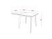 Söögilaud ROXBY, 80/120x80xH76cm, valge, pikendatav, lauaplaat: valgeks värvitud MDF, jalad: kummipuu