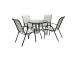 Aiamööblikomplekt DUBLIN laud ja 4 tooli, hõbehall