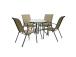 Aiamööblikomplekt DUBLIN laud ja 4 tooli, kuldpruun