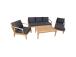 Aiamööblikomplekt MALDIVE laud, diivan, 2 tooli ja tumba