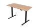 Töölaud ERGO FIT 1-motoriga 120x68xH71,5-116cm, tamm/must