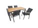 Aiamööblikomplekt TAMPERE laud 160x80xH75cm, 4 tooli 56x63xH90cm, tiik, alumiinium