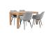 Söögilauakomplekt CHICAGO NEW 4-tooliga (37046) täispuit / MDF tammespooniga, õlitatud