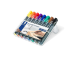 Permanentsete markerite komplekt koonilise otsaga STAEDTLER Lumocolor 352 8 värvi komplekt  KUIVAB KIIRESTI