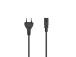 Hama power cord, 2-pin, 1,5m, must - Voolujuhe