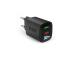 SBS LCD Wall Charger, USB-A, USB-C, LCD, 30 W, must - Laadija