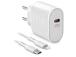 SBS, USB-C, Lightning, 20 W, valge - Vooluadapter kaabliga