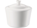 Suhkrutoos kaanega keraamiline valge